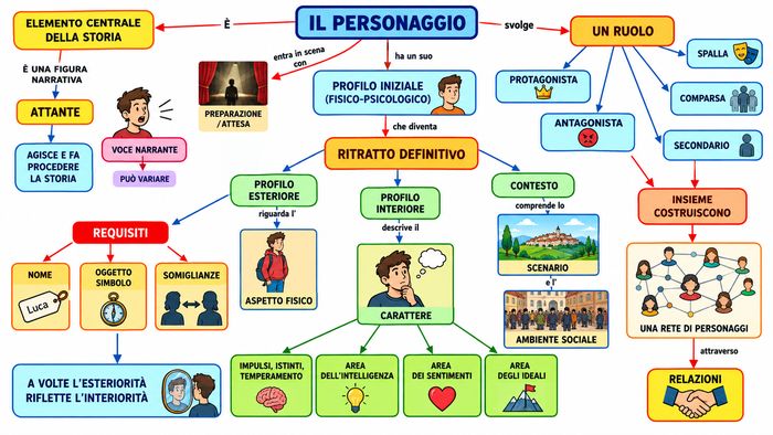 Mappa Concettuale dei Personaggi di una sceneggiatura 700