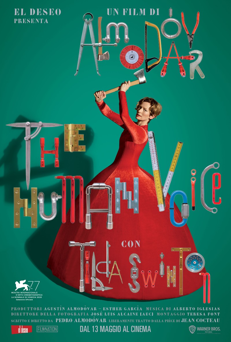 The Human Voice poster cortometraggio di Pedro Almodóvar