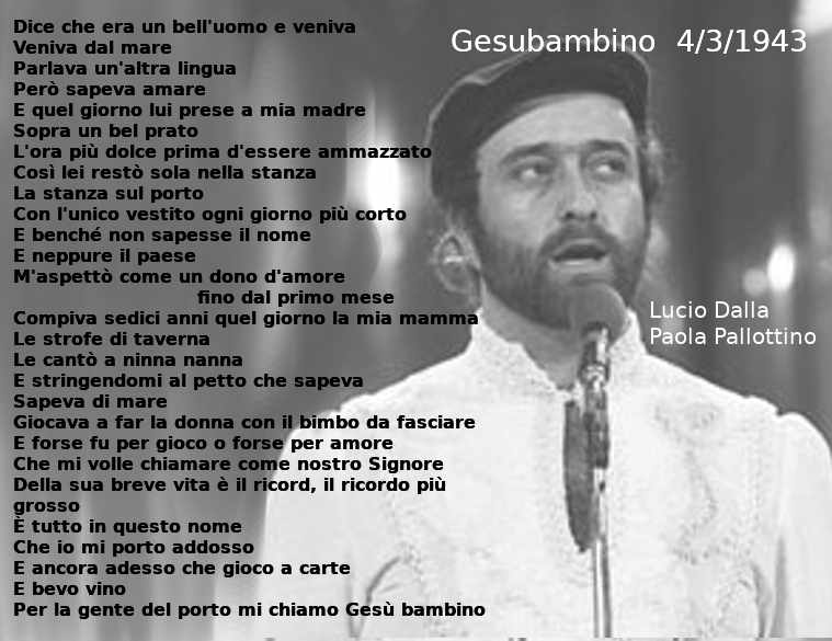 gesubambino ovvero 4 marzo 1943 di lucio dalla e paola pallottino OK