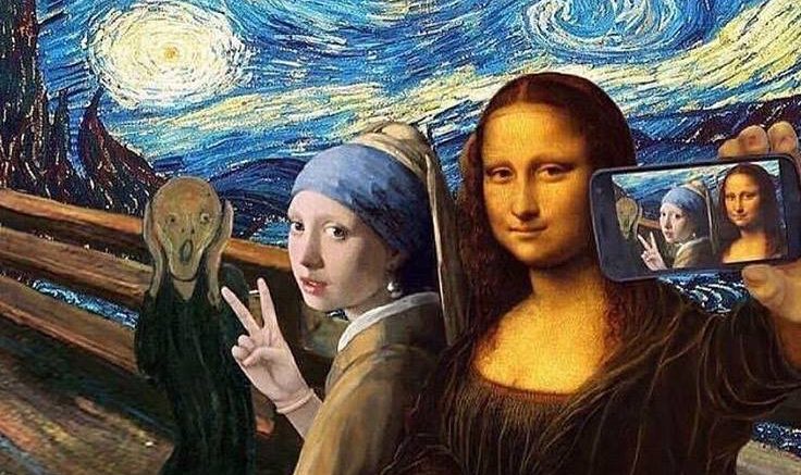 selfie gioconda